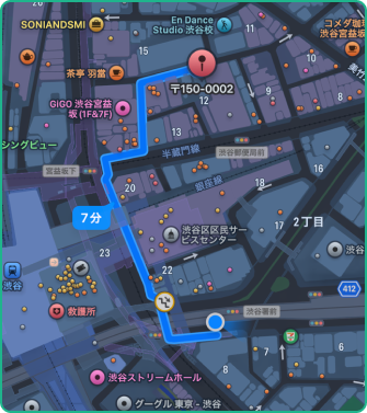 【経路を確認】：道順を知りたいとき