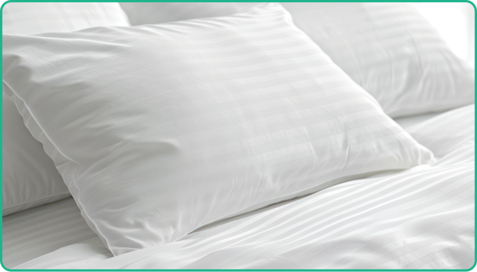 布団や枕で頭を守る