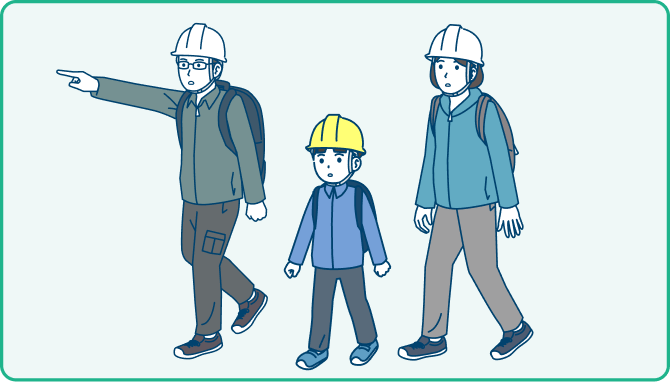 津波が来たらとるべき行動❶ 徒歩で避難する