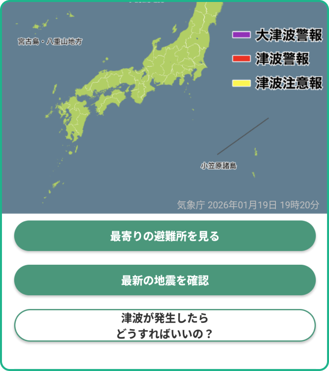 画面をスクロールすると、種別ごとの詳細を確認できます。