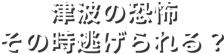 津波の恐怖 その時逃げられる？
